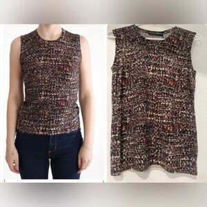 Dolce Gabbana Multicolor Print Knit Wool Top IT46 US14